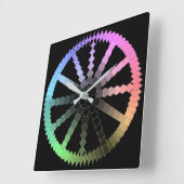 Uniek debiet met zwarte achtergrond vierkante klok (Hoek)