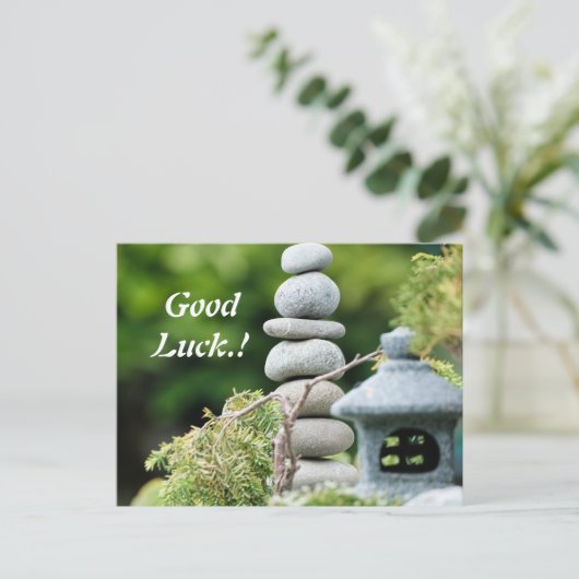 Uniek design elegant GOOD LUCK na Kaart (Staand voorkant)