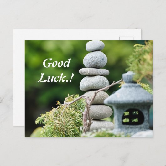 Uniek design elegant GOOD LUCK na Kaart (Voorkant / Achterkant)