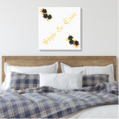 Uniek design Moderne stijlvolle bloem Canvas Afdruk (Insitu (Slaapkamer))