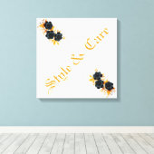 Uniek design Moderne stijlvolle bloem Canvas Afdruk (Insitu (Houten vloer))