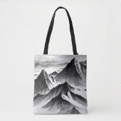 Uniek design zwart-wit tote bag (Voorkant)