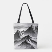Uniek design zwart-wit tote bag (Achterkant)