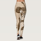 Uniek Dessert Ephemera Camo Patroon Leggings (Achterkant)