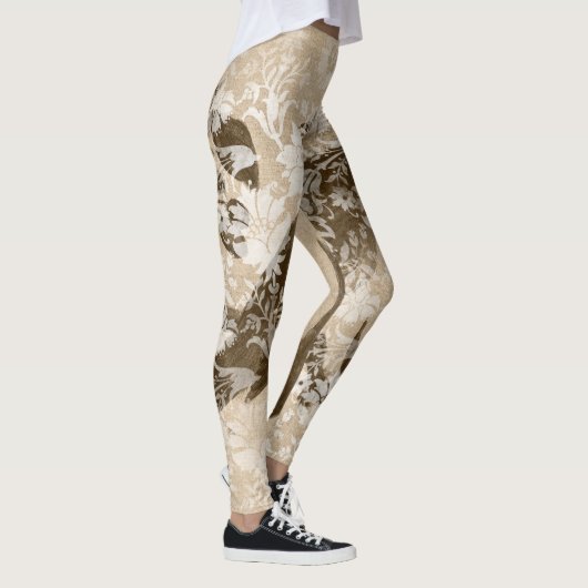 Uniek Dessert Ephemera Camo Patroon Leggings (Rechts)