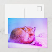 *~* Uniek Dier Red Fox AP18 Artistic Wildlife Briefkaart (Voorkant / Achterkant)