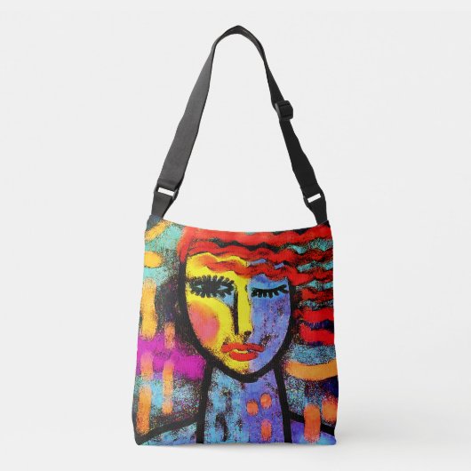 Uniek digitaal schilderij crossbody tas (Voorkant)