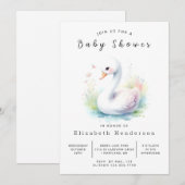 Uniek digitaal zwaan Baby shower Kaart (Voorkant / Achterkant)