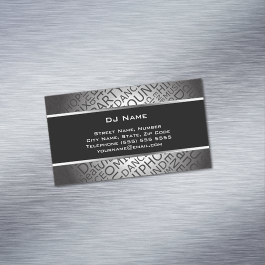 Uniek DJ Magnetisch Visitekaartje (Voorbeeld)