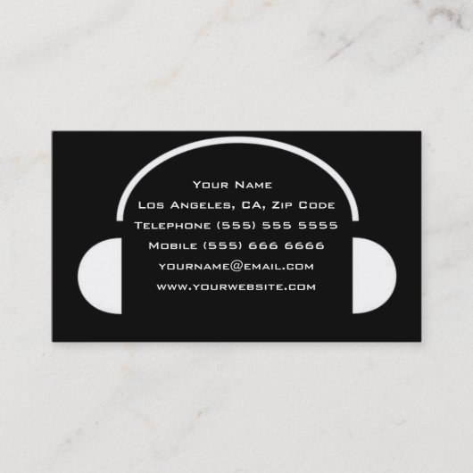 Uniek DJ-Visitekaartje Visitekaartje (Voorkant)