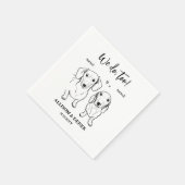 Uniek doen wij ook 2 Dachshund Dog Tekening Bruilo Servet (Hoek)