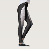 Uniek doetherpatroon op zwart afgedrukt vormgeving leggings (Rechts)