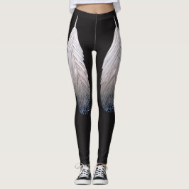 Uniek doetherpatroon op zwart afgedrukt vormgeving leggings