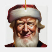 Uniek Donald Trump Kerstornament Keramisch Ornament (Achterkant)