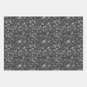 Uniek donkerbruin gothisch neuraal fractaal ontwer inpakpapier vel (Voorkant 3)