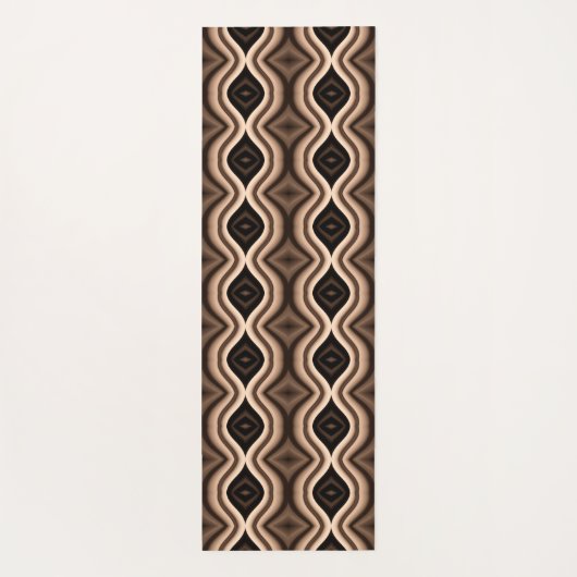 Uniek donkerbruin patroon yogamat (Achterkant)