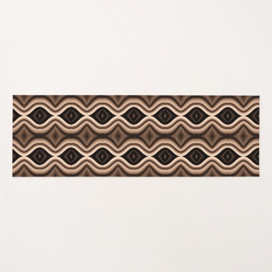 Uniek donkerbruin patroon yogamat (Voorkant (horizontaal))