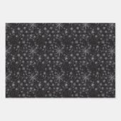 Uniek donkerbruine sneeuwvlokfractal en neuron-ont inpakpapier vel (Voorkant 2)