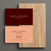 Uniek donkerrood Bourgondisch Visitekaartje