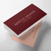 Uniek donkerrood Bourgondisch Visitekaartje