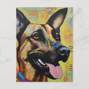 Uniek Duits Herder Dog Collage Briefkaart