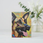 Uniek Duits Herder Dog Collage Briefkaart (Staand voorkant)