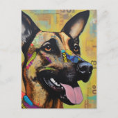 Uniek Duits Herder Dog Collage Briefkaart (Voorkant)
