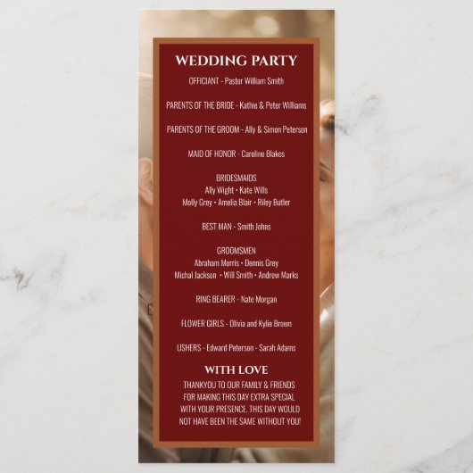 Uniek eenvoudig tijdschriftdekking Vlak Programma Programmakaart (Achterkant)