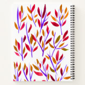 Uniek Eigen Waterverf AangepastHandboek Floral Not Notitieboek (Achterkant)