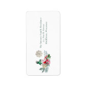 Uniek Elegaant Script Kerst Retouradres Label (Voorkant)