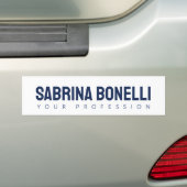 Uniek Elegant Eenvoudig Blauw Wit Bumpersticker (Op auto)