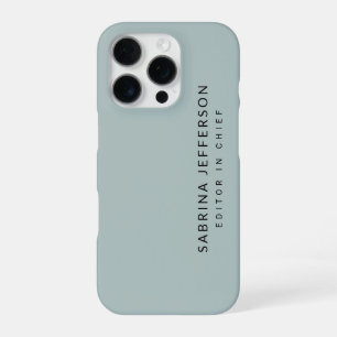Uniek Elegant Eenvoudig Minimalistisch Lichtblauw iPhone 16 Pro Hoesje