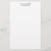 Uniek Elegant Eenvoudig Wit Speciaal Briefpapier (Voorkant)