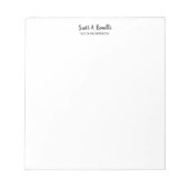 Uniek Elegant Eenvoudig Wit Speciaal Notitieblok (Voorkant)