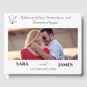 Uniek Elegant Fotobruiloft gastenboek (Voorkant)