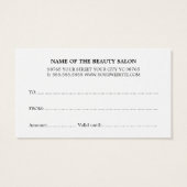 Uniek Elegant Gedrukt Kraft Wit Hart Visitekaartje (Achterkant)