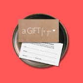 Uniek Elegant Gedrukt Kraft Wit Hart Visitekaartje