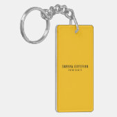 Uniek Elegant Gewoon Eenvoudig Minimaal Geel Sinaa Sleutelhanger (Voorkant Links)