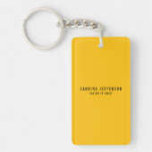 Uniek Elegant Gewoon Eenvoudig Minimaal Geel Sinaa Sleutelhanger (Voorkant)