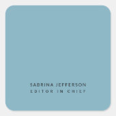 Uniek Elegant Gewoon Eenvoudig Minimalistisch Lich Vierkante Sticker (Voorkant)