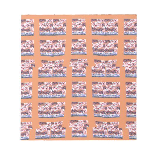 Uniek Elegant Hart-Patroon Kunstwerk voor Alle Lee Notitieblok (Voorkant)