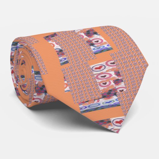 Uniek Elegant Hart-Patroon Kunstwerk voor Alle Lee Stropdas (Opgerold)