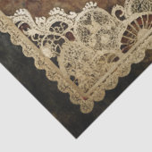 Uniek Elegant Meisje & Zwarte Kat Tuin Bloemen Tissuepapier (Detail)