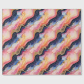 Uniek Elegant Modern Abstract Inkt Goud Violet Cadeaupapier (Vlak)