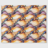 Uniek Elegant Modern Abstract Inkt Goud Violet Cadeaupapier (Vlak)