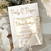 Uniek Elegant Parels & Prosecco Vrijgezellenfeest Kaart