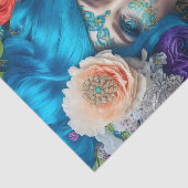 Uniek Elegant Victoriaans Vrouw Tissue Papier (Detail)