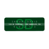 Uniek Emerald Green Modern retouradres Etiket (Voorkant)