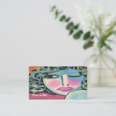 Uniek en Artistic Hair Stylist Visitekaartje (Staand voorkant)