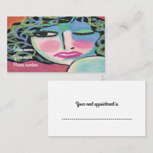 Uniek en Artistic Hair Stylist Visitekaartje (Voorkant / Achterkant)